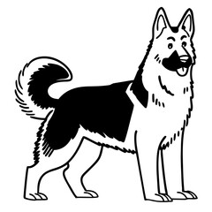 vector image of a dog