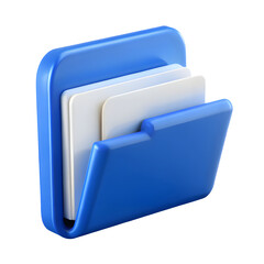3d Realistic data folder icon vector illustration.