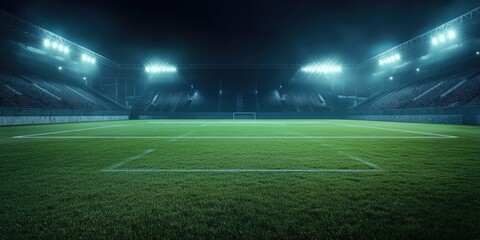 Empty soccer stadium at night (3)