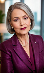Fototapeta premium portrait of senior business woman in blazer