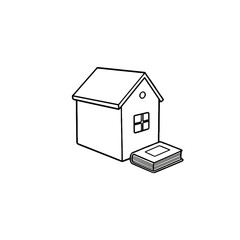 House and Book Illustration