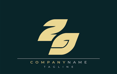 ZG Sleek Geometric Logo Design. Neutral colors and minimalist style create a professional and contemporary impression, suitable for branding and corporate identity.