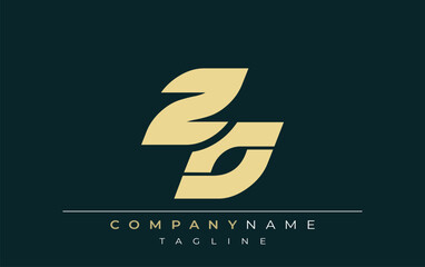 ZO Sleek Geometric Logo Design. Neutral colors and minimalist style create a professional and contemporary impression, suitable for branding and corporate identity.