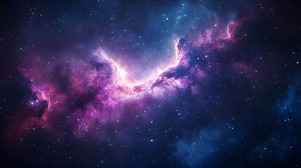 Stunning depiction of nebulae with vibrant colors and cosmic dust in a timeless futuristic space scene