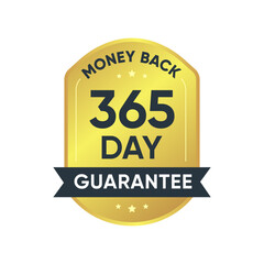 Premium 365 Day Money Back Guarantee Badge Design