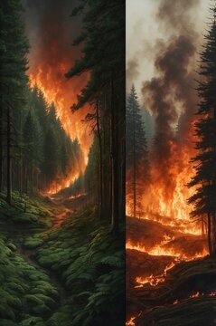 fire in the forest