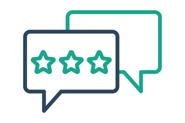 Naklejka premium Rating icon. line icon style. icon related to digital marketing. business elements vector illustration