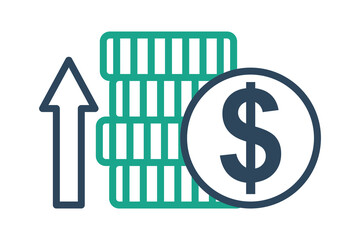 Profit icon. line icon style. icon related to digital marketing. business elements vector illustration