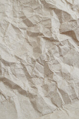 A close-up of a piece of crumpled craft paper