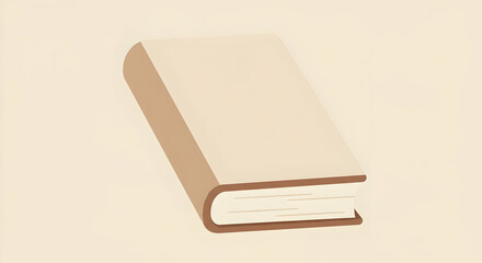 Simple Beige Book Illustration