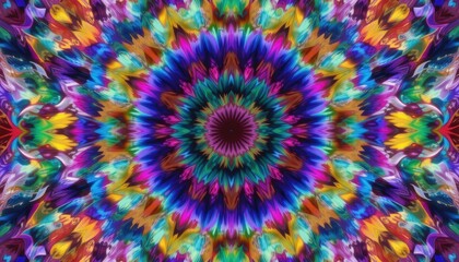 Colorful kaleidoscope patterns in digital design
