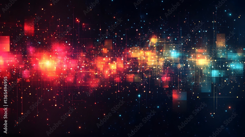 Poster captivating colorful abstract background with bold shapes and patterns creating a mesmerizing visual