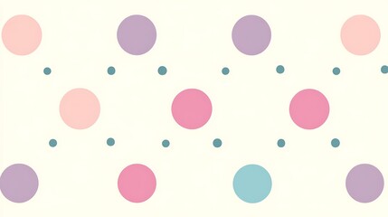 Pastel Polka Dot Background  Abstract Circle Pattern Design