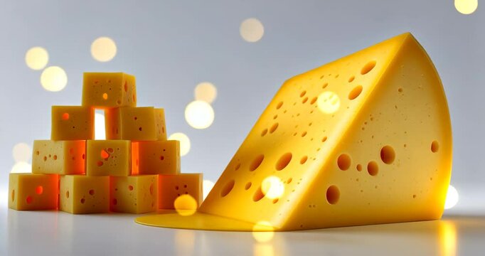 Cheese in close-up, set against a white background.