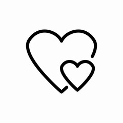 Hearts favorite rating icon vector sign