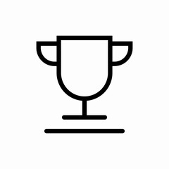 Trophy cup winner icon vector sign