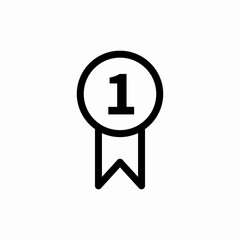First place ribbon icon vector sign