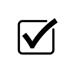 Black Check Mark in Square Box