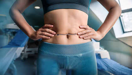 3-8-251-Tummy tuck abdominal wall restructuring. Emphasize the negative space on the left for potent (1)