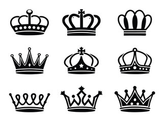 Crown vector set, Crown vector Design