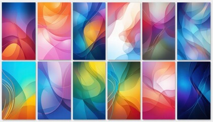 Fototapeta premium Dynamic colorful abstract patterns digital art visual design vibrant environment aesthetic viewpoint