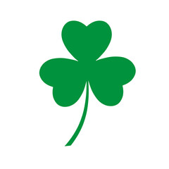 Green shamrock or clover Isolated on transparent background, png image, for st Patrick's day