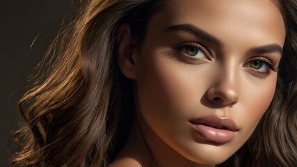 Fototapeta premium Sophisticated Sensuality: A Stunning Portrait of Beauty