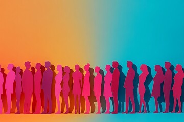 Bright Cutout People Group Unity Togetherness