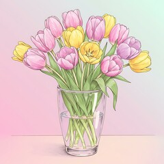 there is a vase with a bunch of flowers in it