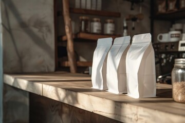 Paper pouchs mockup cup mug.