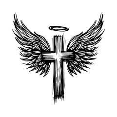 Fototapeta premium religious symbol vector in black and white