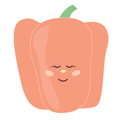 Red Pepper Smiling Character Icon