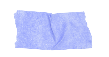 Blue washi tapes isolated Pieces of decorative tape for scrapbooks. Torn paper a cutout transparent background