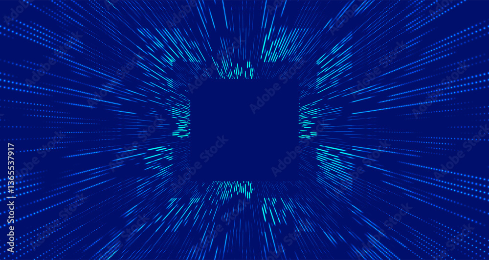 Poster colorful tunnel background. abstract techno digital background. big data visualization. data flow in