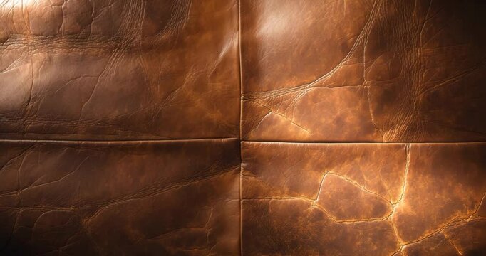 Close Up Background of Brown Distressed Leather