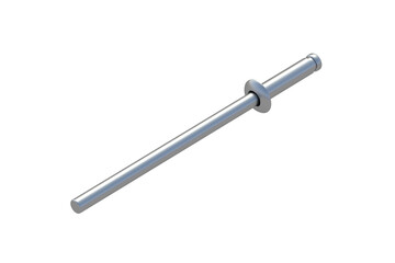 Blind rivet isolated on white background. Fasteners for repair. 3d render