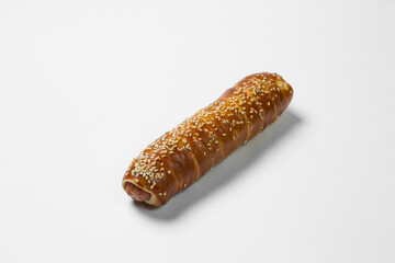 hot dogs on a white background