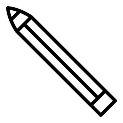 Pencil Vector Line Icon Design