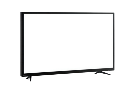 LED tv screen isolated on transparent background Generative Ai