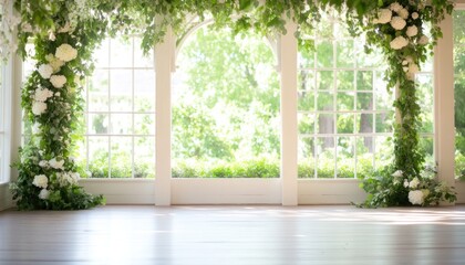 Floral decorated window space