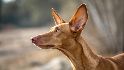 a portrait of a beautiful dog with its elegant and unique appearance