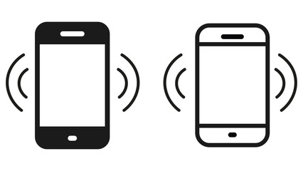 Smartphone ringing icon illustration