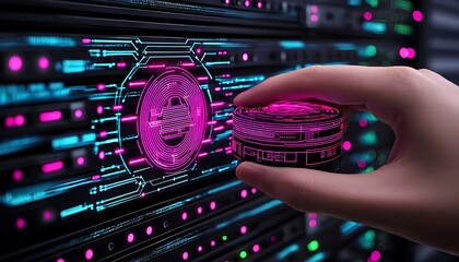 Server Hand Holding Drive