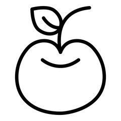Apple (Healthy Food) Vector Line Icon Design
