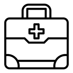 Obraz premium First Aid Kit Vector Line Icon Design