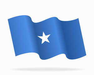 Somalian flag wavy background layout. Vector illustration.