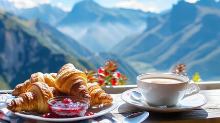 cup of tea and cookies on the table