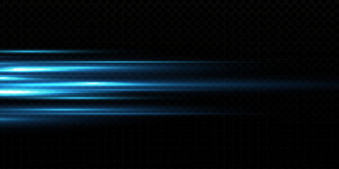 Light blue motion, cyan glowing neon lines.The effect of speed.