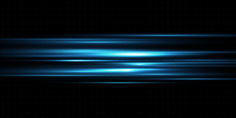 Light blue motion, cyan glowing neon lines.The effect of speed.