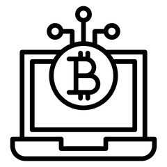 Mining Pool Vector Line Icon Design